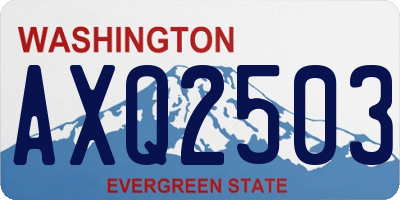 WA license plate AXQ2503