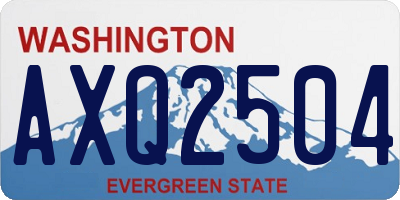 WA license plate AXQ2504