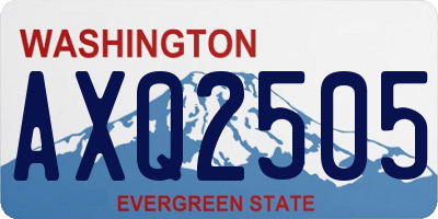 WA license plate AXQ2505