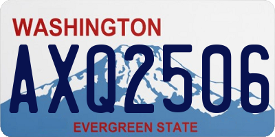 WA license plate AXQ2506
