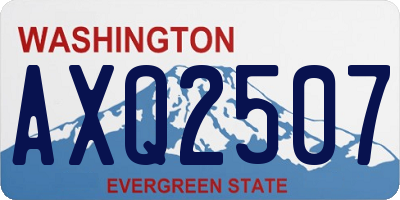 WA license plate AXQ2507