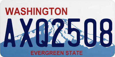 WA license plate AXQ2508