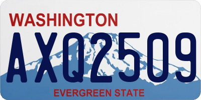 WA license plate AXQ2509