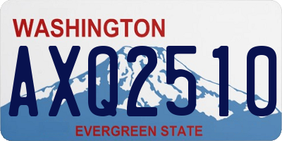 WA license plate AXQ2510