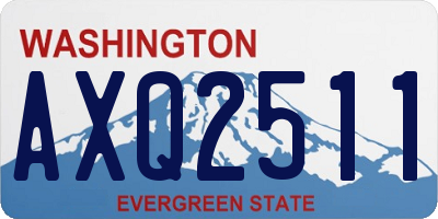WA license plate AXQ2511
