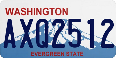 WA license plate AXQ2512