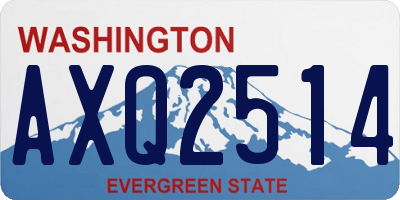 WA license plate AXQ2514