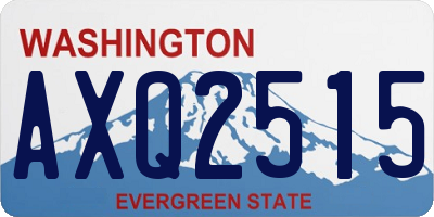 WA license plate AXQ2515