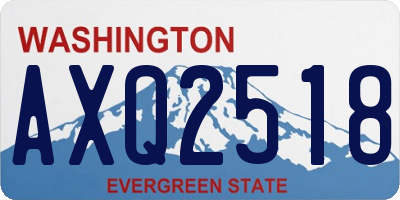 WA license plate AXQ2518