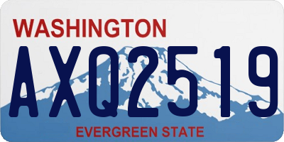 WA license plate AXQ2519