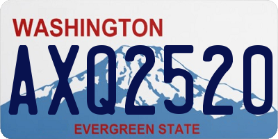 WA license plate AXQ2520