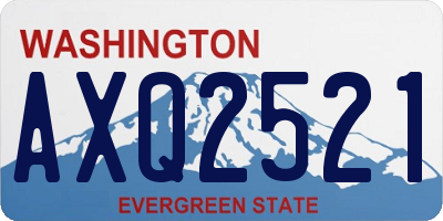 WA license plate AXQ2521
