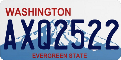 WA license plate AXQ2522