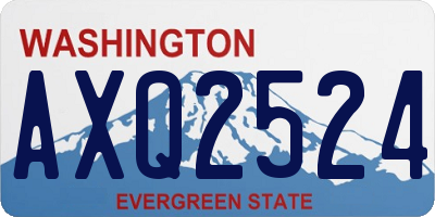 WA license plate AXQ2524