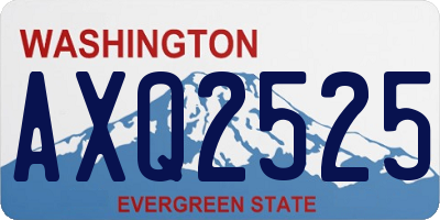 WA license plate AXQ2525