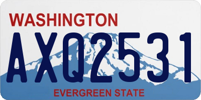 WA license plate AXQ2531
