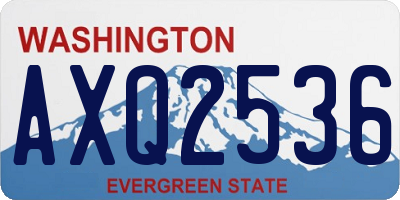 WA license plate AXQ2536