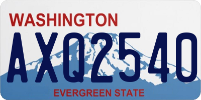 WA license plate AXQ2540