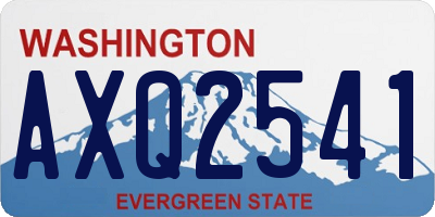 WA license plate AXQ2541