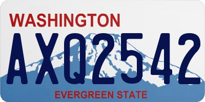 WA license plate AXQ2542
