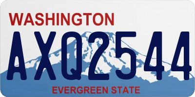 WA license plate AXQ2544