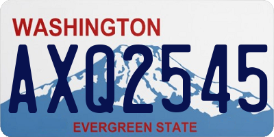 WA license plate AXQ2545