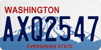 WA license plate AXQ2547