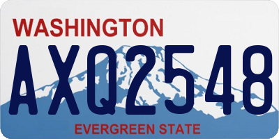 WA license plate AXQ2548