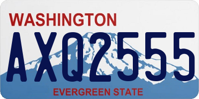 WA license plate AXQ2555