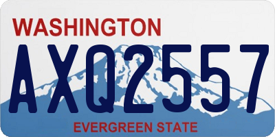 WA license plate AXQ2557