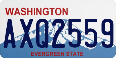 WA license plate AXQ2559