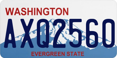 WA license plate AXQ2560