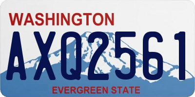 WA license plate AXQ2561