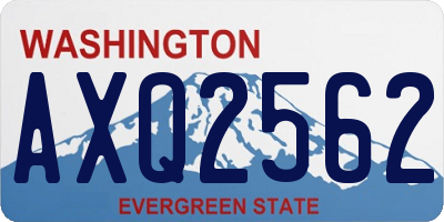 WA license plate AXQ2562