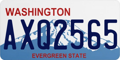 WA license plate AXQ2565