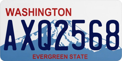 WA license plate AXQ2568