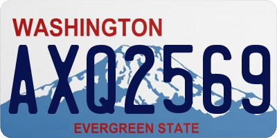 WA license plate AXQ2569