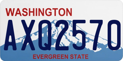 WA license plate AXQ2570