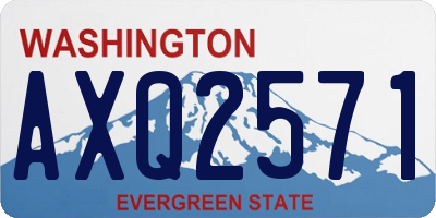 WA license plate AXQ2571