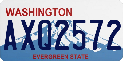 WA license plate AXQ2572