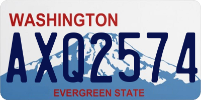 WA license plate AXQ2574