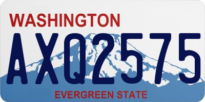 WA license plate AXQ2575