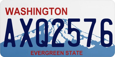 WA license plate AXQ2576
