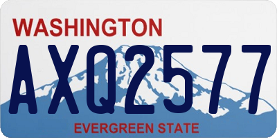WA license plate AXQ2577