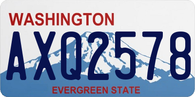 WA license plate AXQ2578