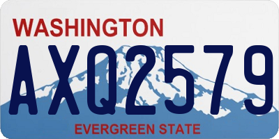 WA license plate AXQ2579