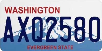 WA license plate AXQ2580