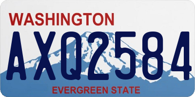 WA license plate AXQ2584