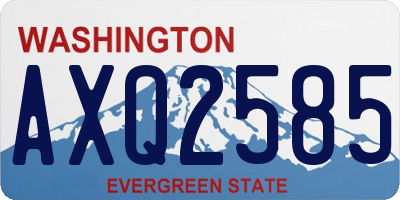 WA license plate AXQ2585