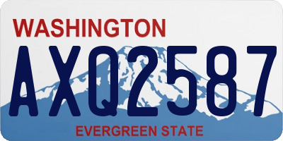 WA license plate AXQ2587